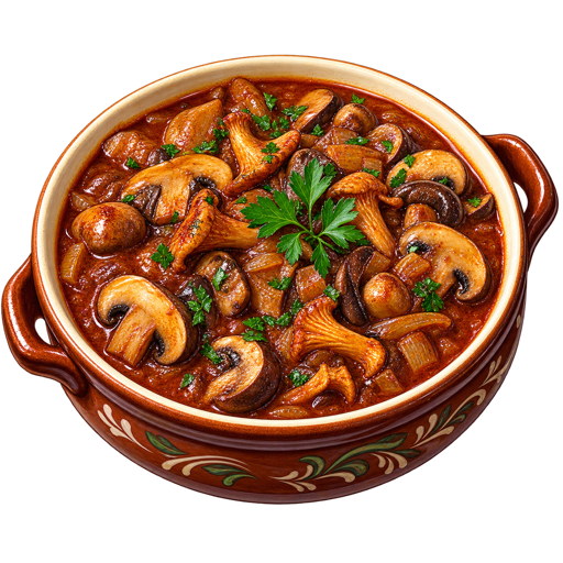 Böhmisches Schwammerlgulasch sticker illustration