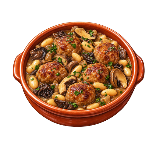 Catalan Meatballs in Sauce sticker illustration