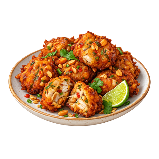Fish and Peanut Fritters sticker illustration