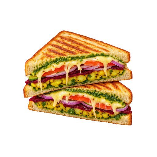 Bombay sandwich sticker illustration