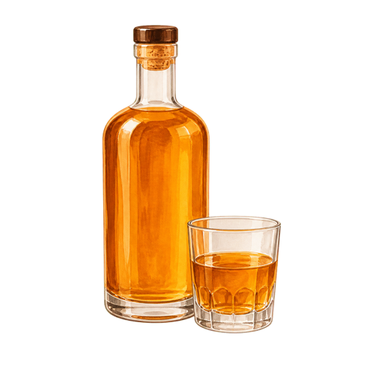 Borgoe Rum sticker illustration