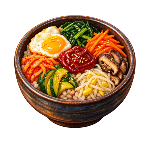Boribap sticker illustration
