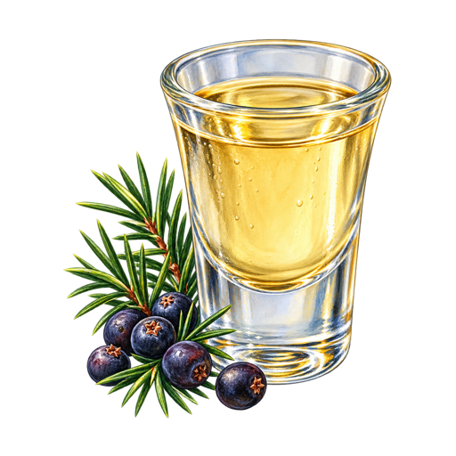 Borovička sticker illustration