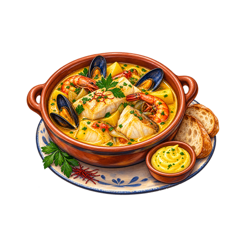 Bourride sticker illustration