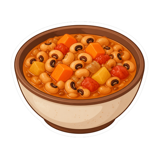 Bonaire Black-Eyed Bean Stew sticker illustration