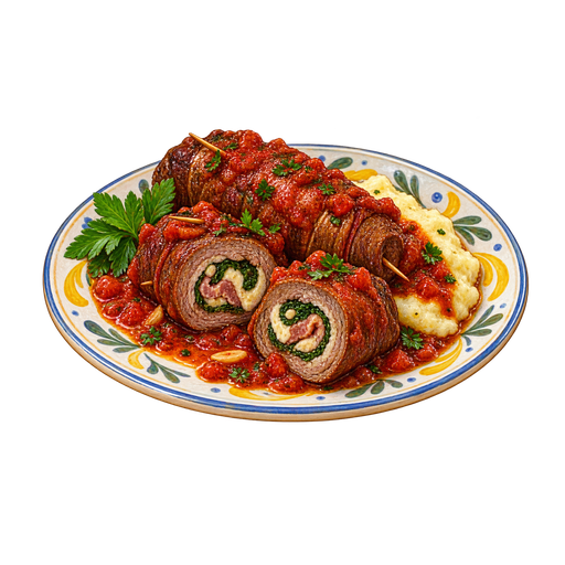 Braciole ubriache (Pork Cutlets in Wine) sticker illustration