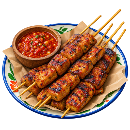 Soy Brochettes sticker illustration