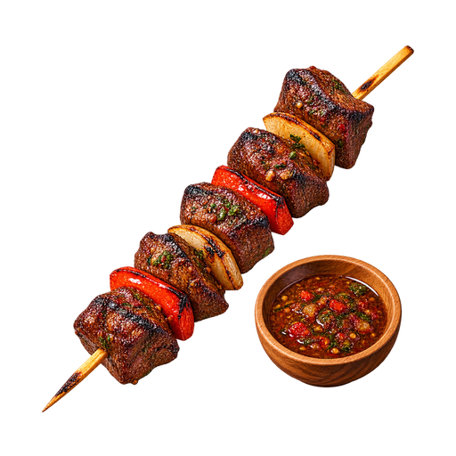 Gabonese Brochettes sticker illustration