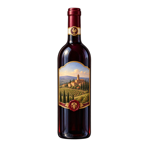 Brunello di Montalcino sticker illustration
