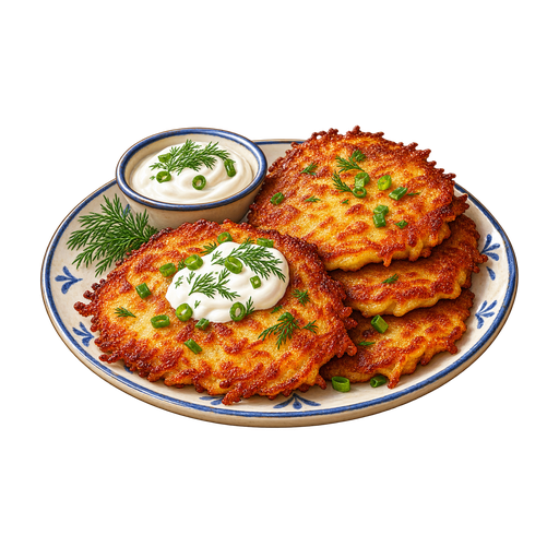 Potato Pancakes sticker illustration