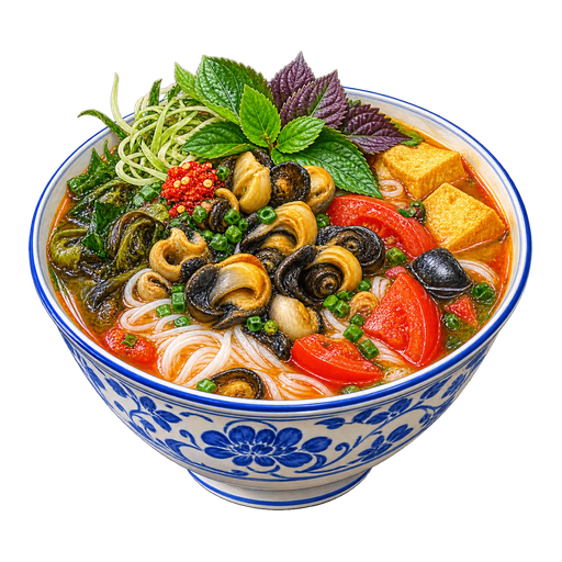 Bún ốc (Snail Noodle Soup) sticker illustration
