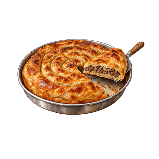 Bosnian Burek sticker illustration