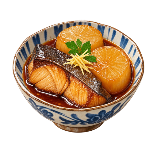 Buri daikon sticker illustration