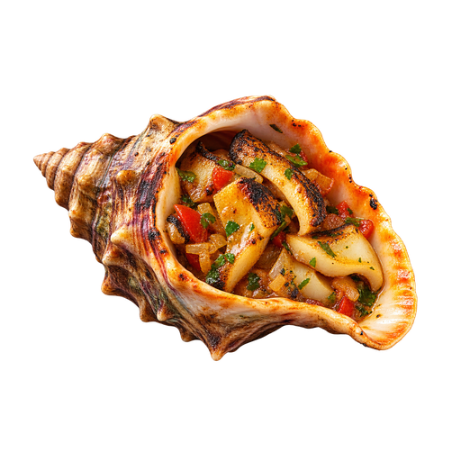 Conch sticker illustration