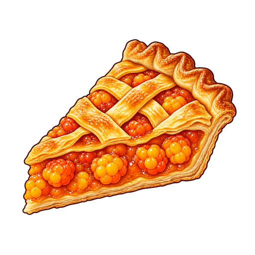 Bakeapple pie sticker illustration