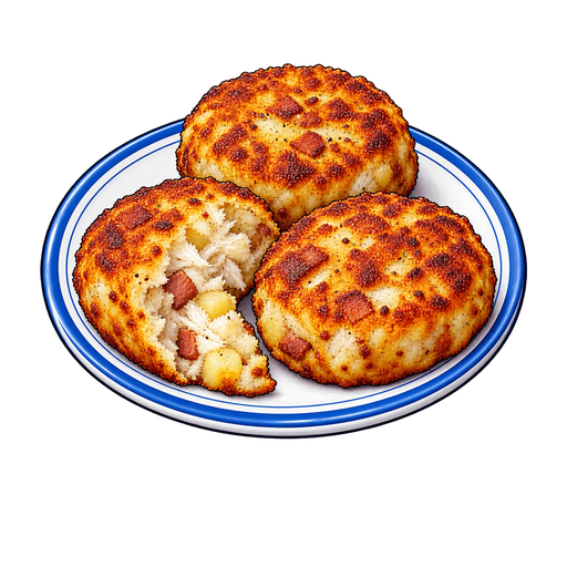 Newfoundland Fish Cakes sticker illustration