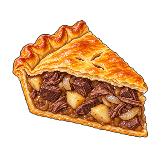 Flipper pie sticker illustration