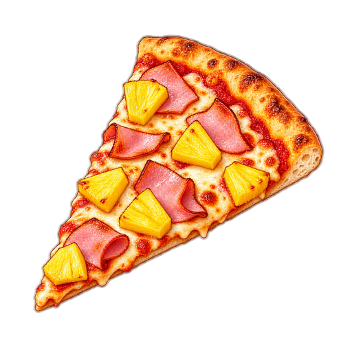 Hawaiian Pizza sticker illustration
