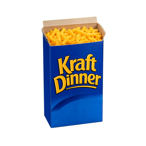 Kraft Dinner sticker illustration