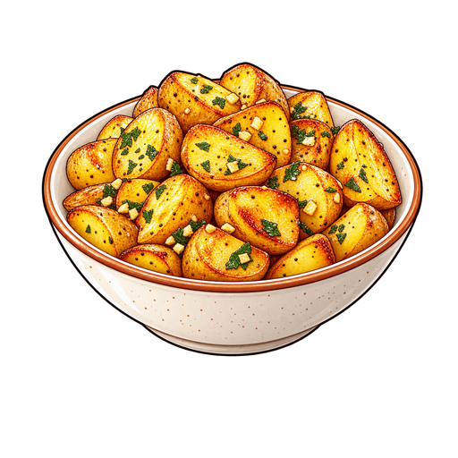 Pommes persillade sticker illustration