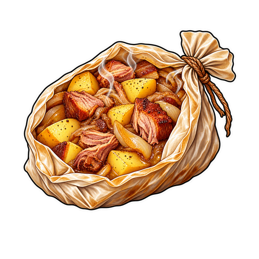 Poutchine au sac sticker illustration