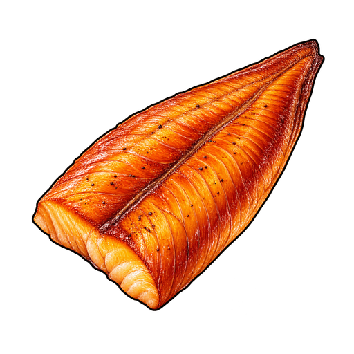 Smoked goldeye sticker illustration