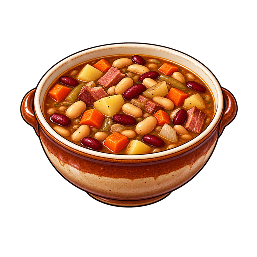 Gourganes Bean Soup sticker illustration
