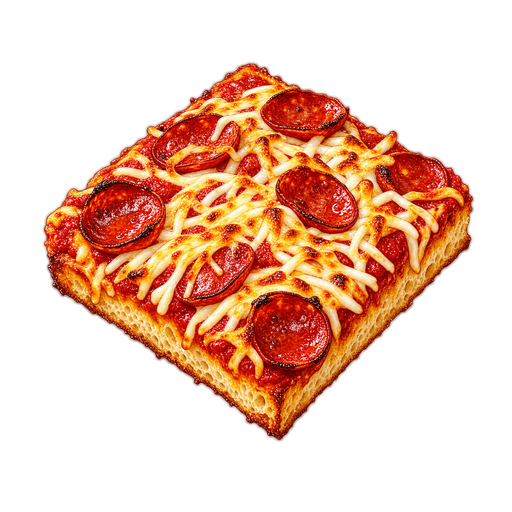 Windsor-style pizza sticker illustration