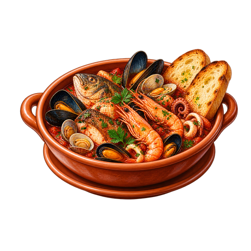 Cacciucco alla Viareggina sticker illustration