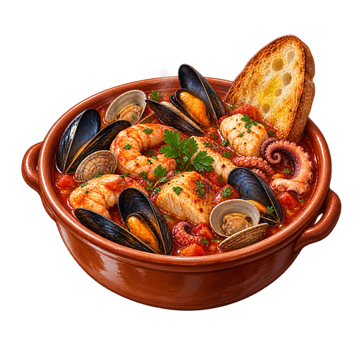 Cacciucco sticker illustration