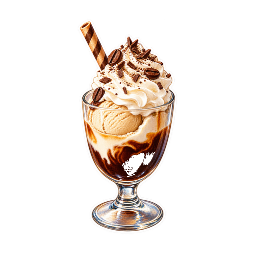 Cafe Liegeois sticker illustration