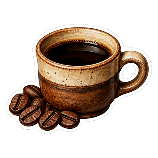 Café Pasado sticker illustration