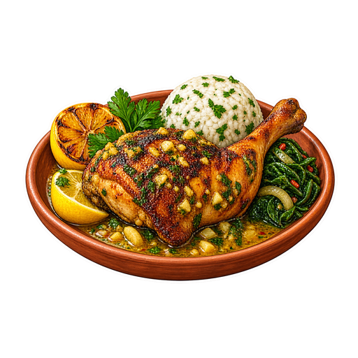 Guinean Chicken sticker illustration