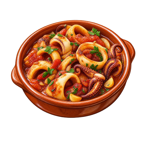Sitges-Style Squid sticker illustration