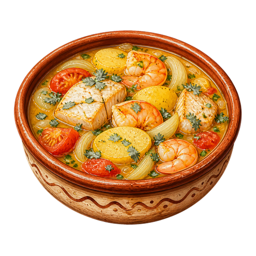 Caldeirada de Peixe sticker illustration