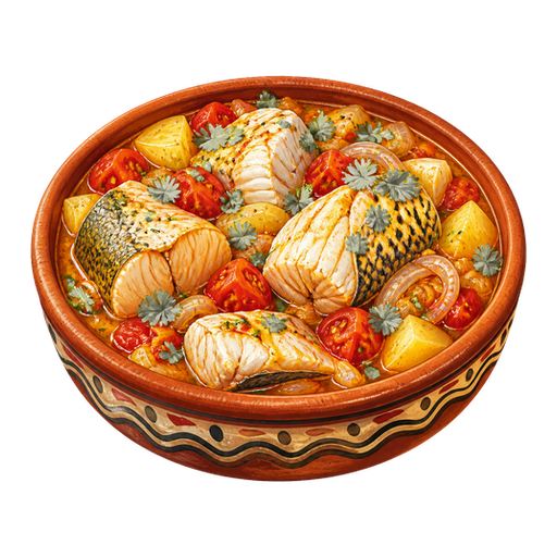 Caldeirada de Tucunaré sticker illustration