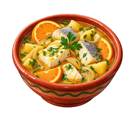 Andalusian Citrus Fish Soup sticker illustration