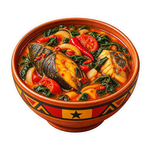 Red Palm Oil Stew sticker illustration