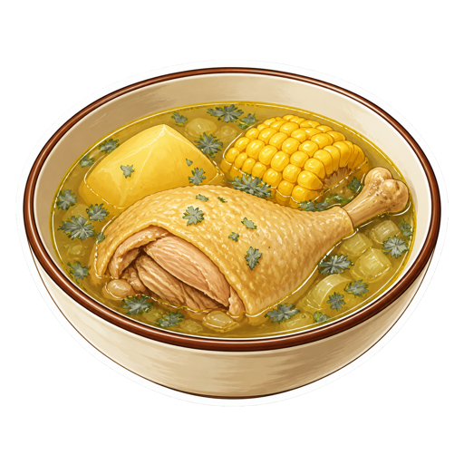 Chicken Soup sticker illustration