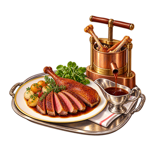 Canard à la presse (Pressed duck) sticker illustration