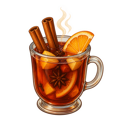 Canelazo sticker illustration