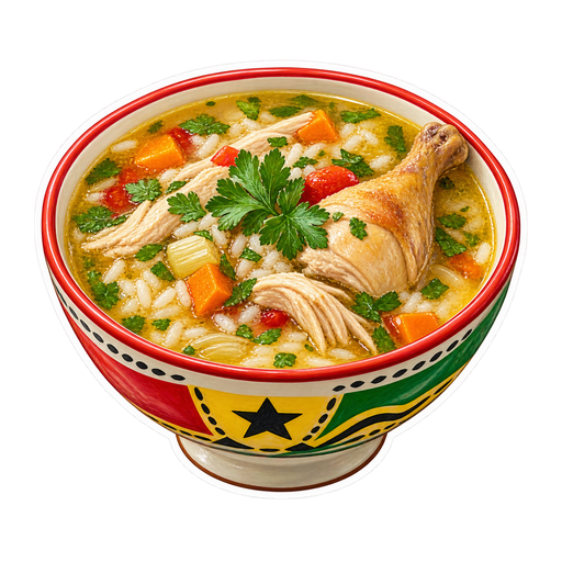Guinean Chicken Rice Soup sticker illustration