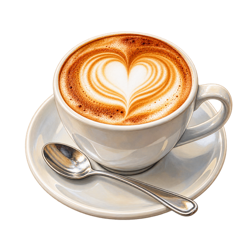 Cappuccino sticker illustration