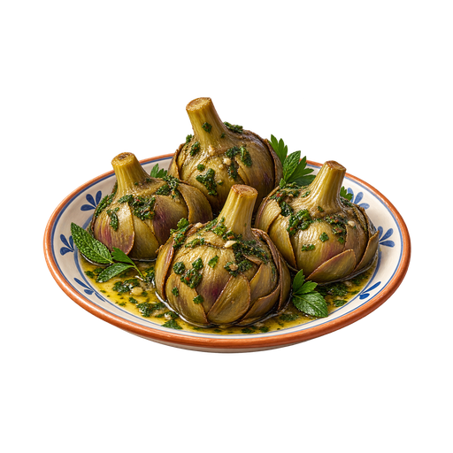 Carciofi alla Romana sticker illustration