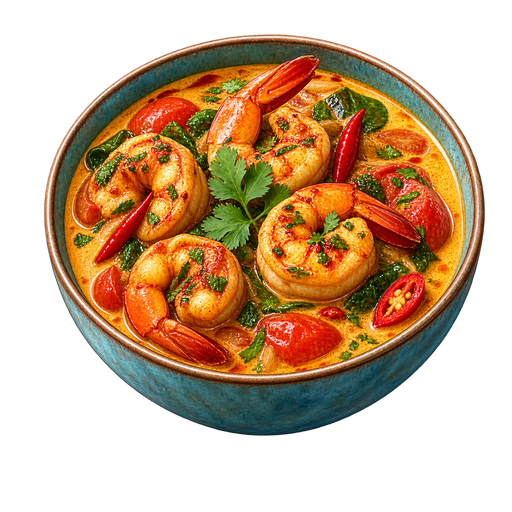 Prawn Curry sticker illustration