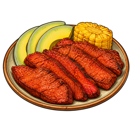 Carne Colorada sticker illustration