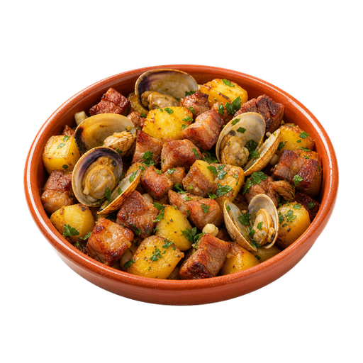 Carne de Porco à Alentejana sticker illustration