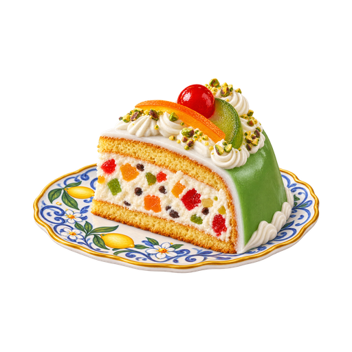 Cassata Siciliana sticker illustration