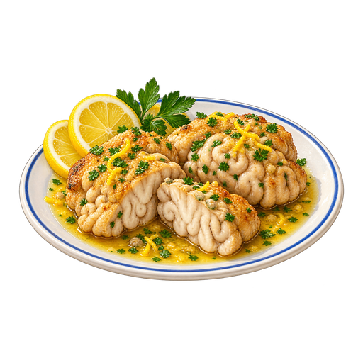 Cervello al limone (Brains with Butter and Lemon) sticker illustration