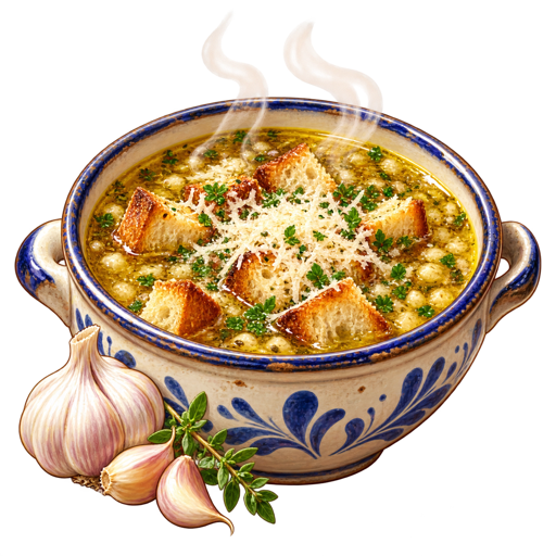 Garlic Soup sticker illustration